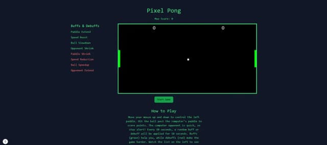 Pixel Pong game thumbnail